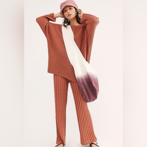 Free People Imogene Sweater Set In Salmon Rust - Picture 1 of 15